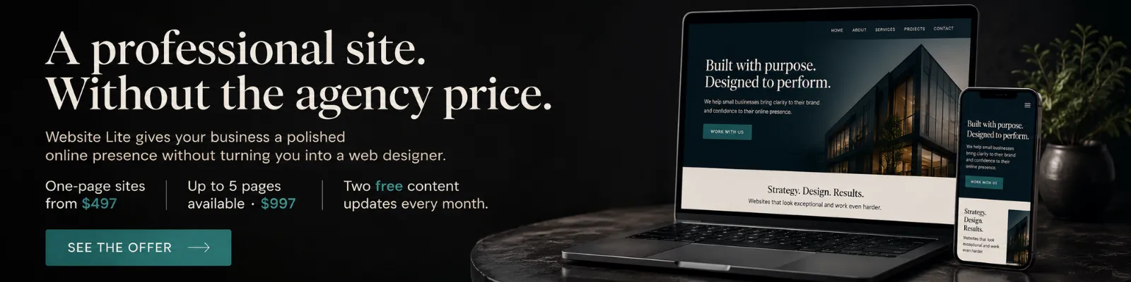 Mandeaux Digital Website Lite ad